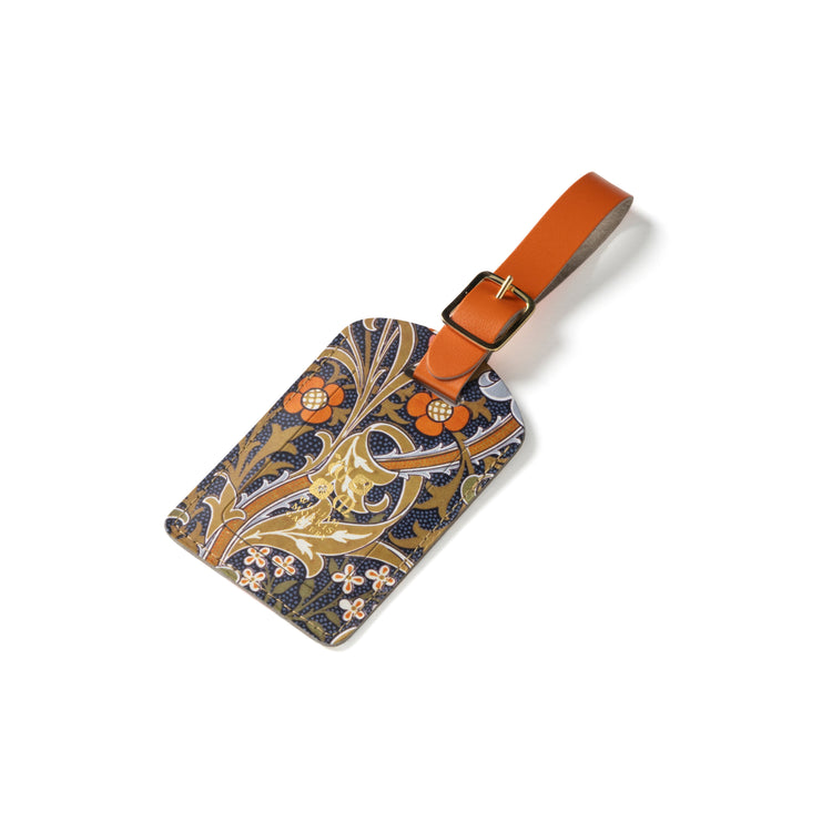 Golden Lily Leather Luggage Tag