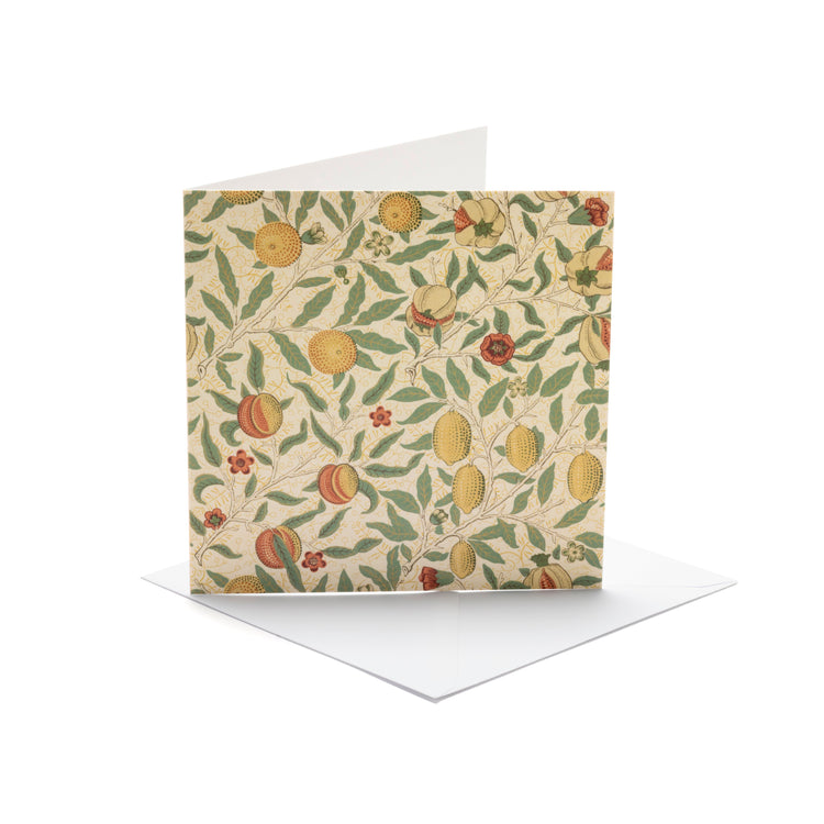 Greeting card with floral pattern on a white background