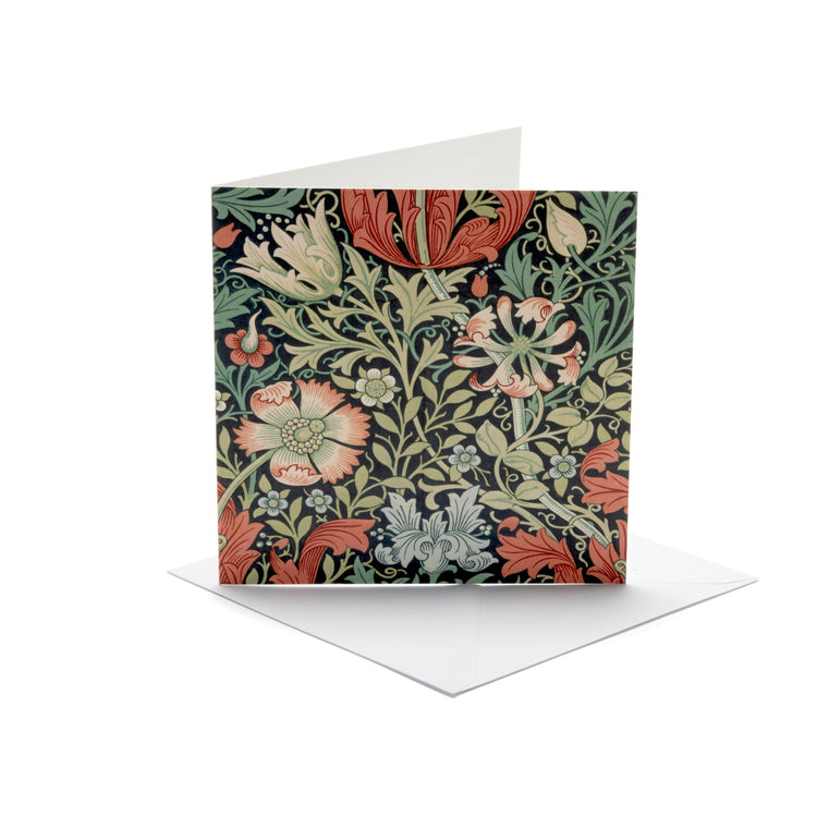 Floral patterned card on a white background
