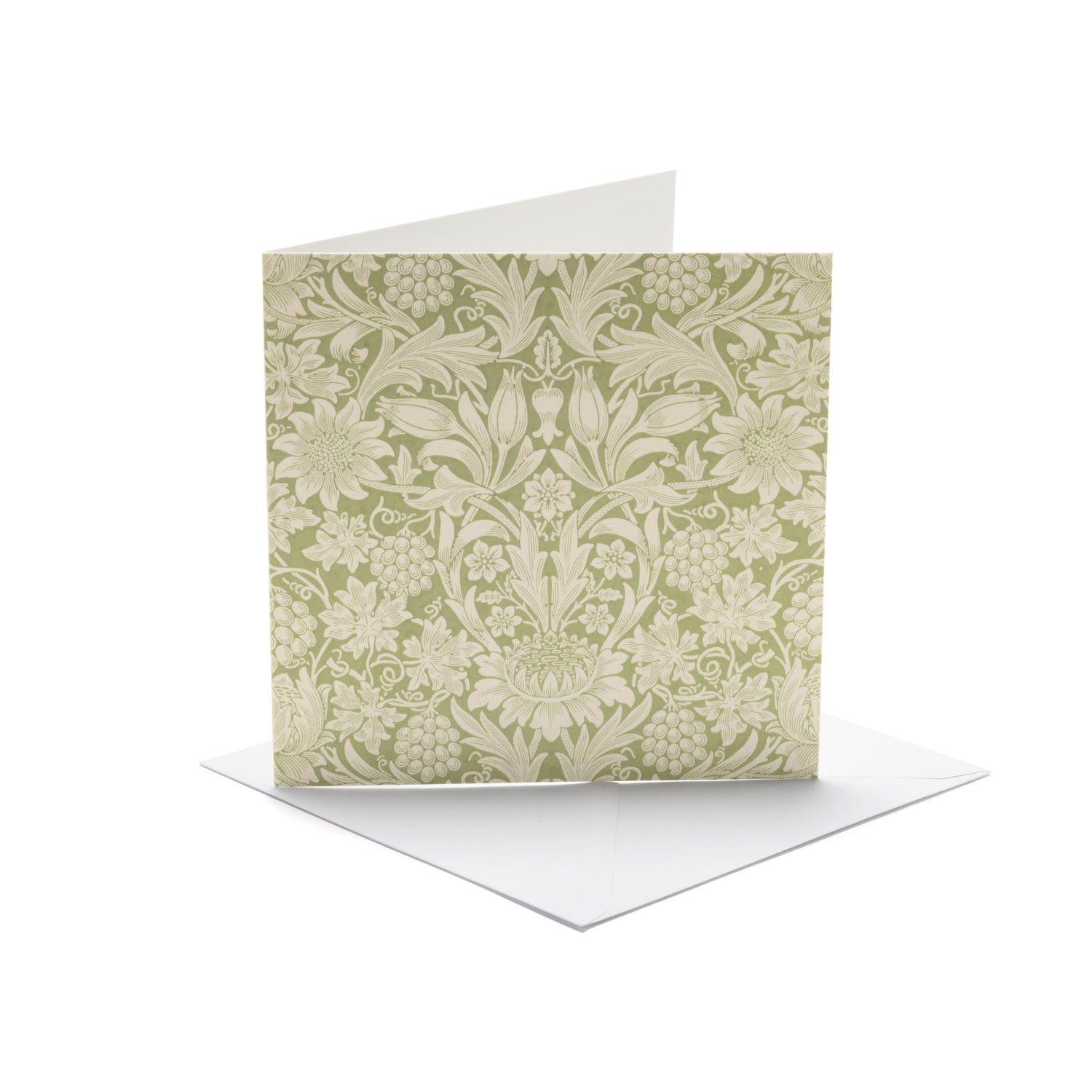 Decorative greeting card with floral pattern on a white background