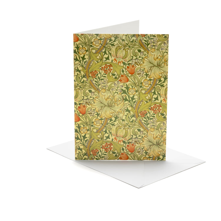 Floral patterned card on a white background