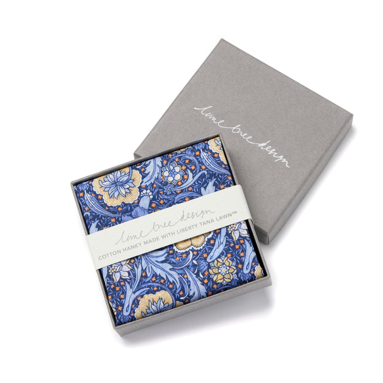 Single Boxed Hanky Made with Liberty Fabric