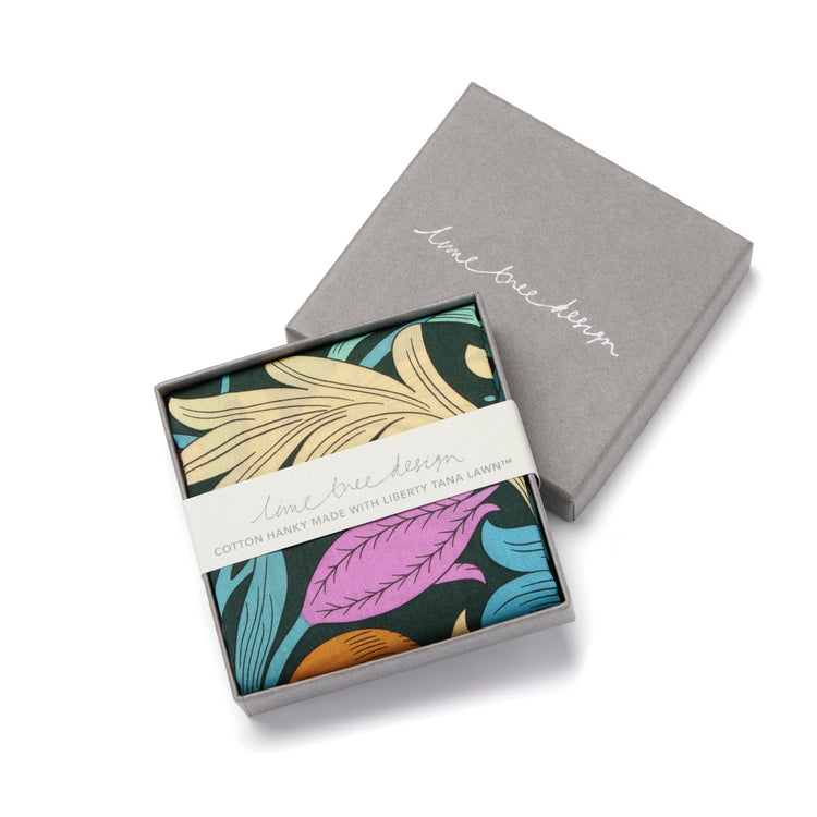 Single Boxed Hanky Made with Liberty Fabric
