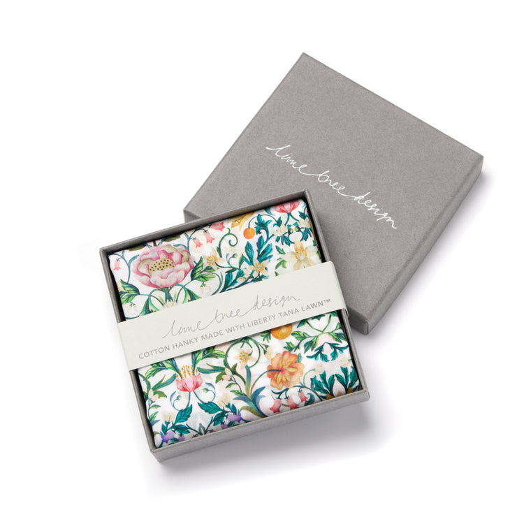 Single Boxed Hanky Made with Liberty Fabric
