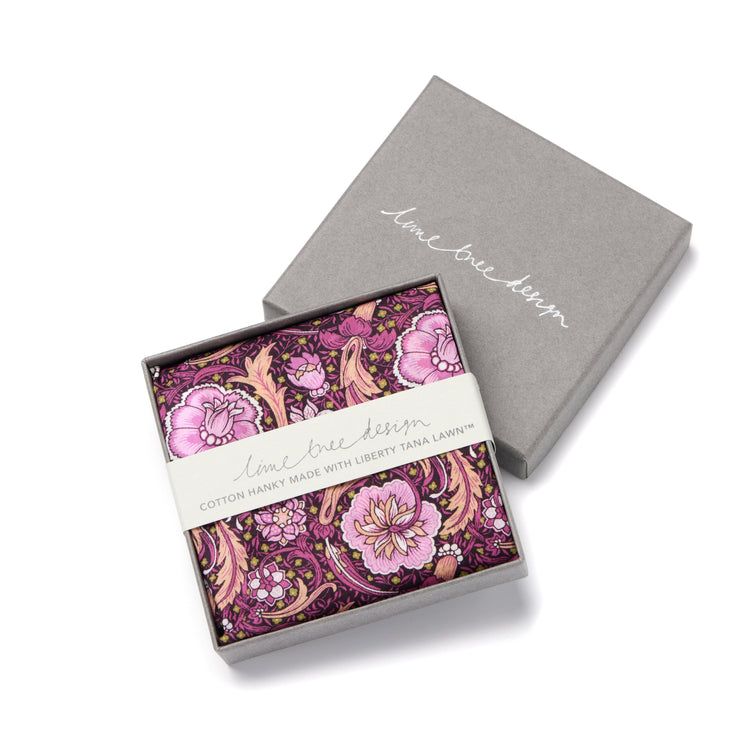 Single Boxed Hanky Made with Liberty Fabric