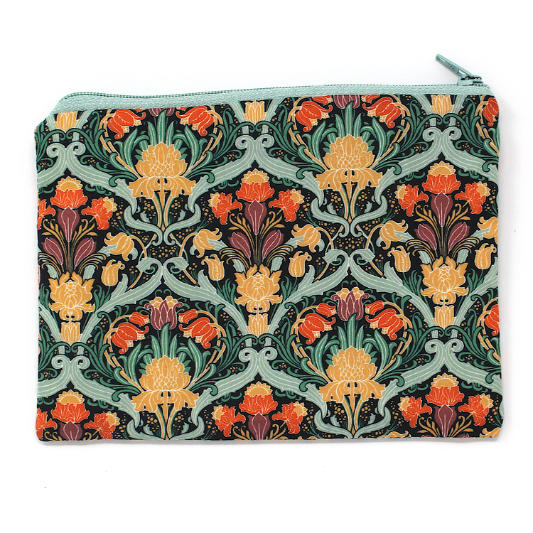 Liberty London Art of Craft Orange Tulip Flourish Mini Pouch
