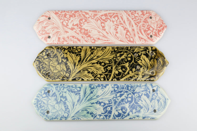 May Morris Arcadia Ceramic Fingerplates by Emma Lacey