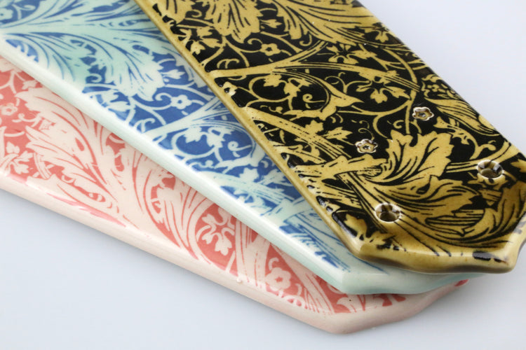 May Morris Arcadia Ceramic Fingerplates by Emma Lacey