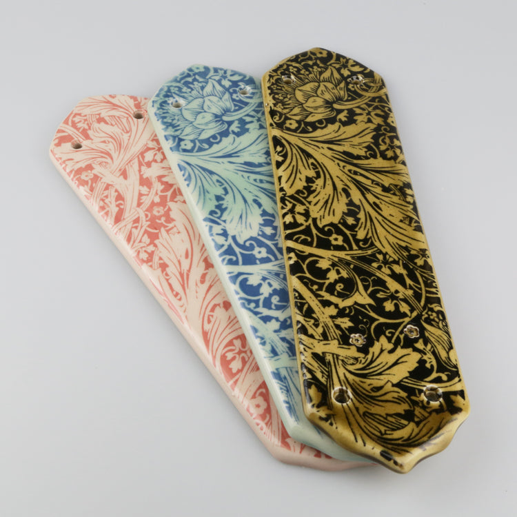 May Morris Arcadia Ceramic Fingerplates by Emma Lacey