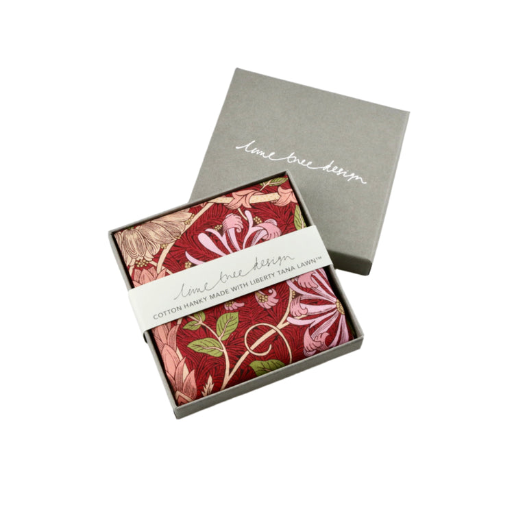 Single Boxed Hanky Made with Liberty Fabric