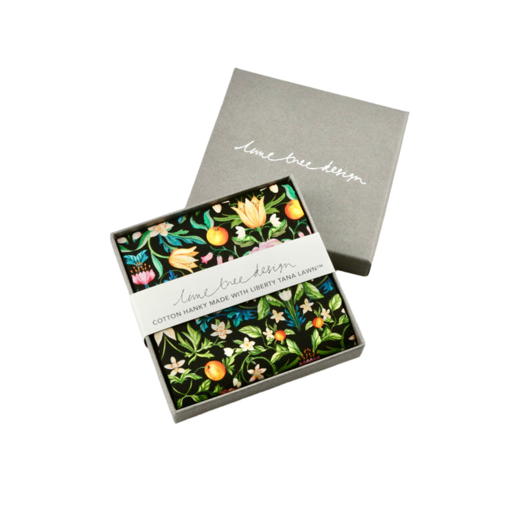 Single Boxed Hanky Made with Liberty Fabric