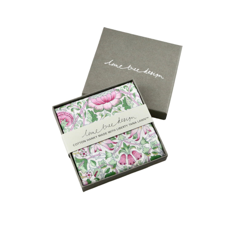 Single Boxed Hanky Made with Liberty Fabric