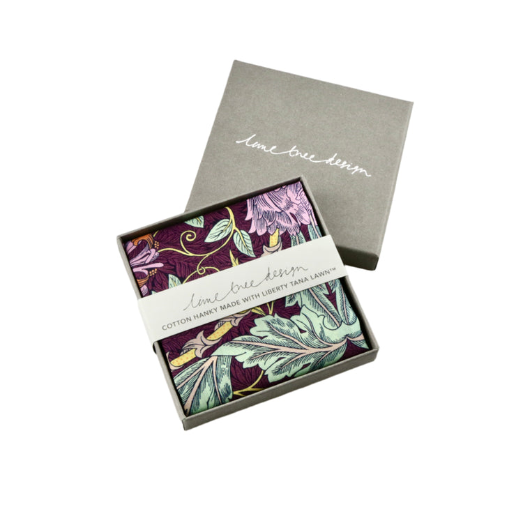 Single Boxed Hanky Made with Liberty Fabric
