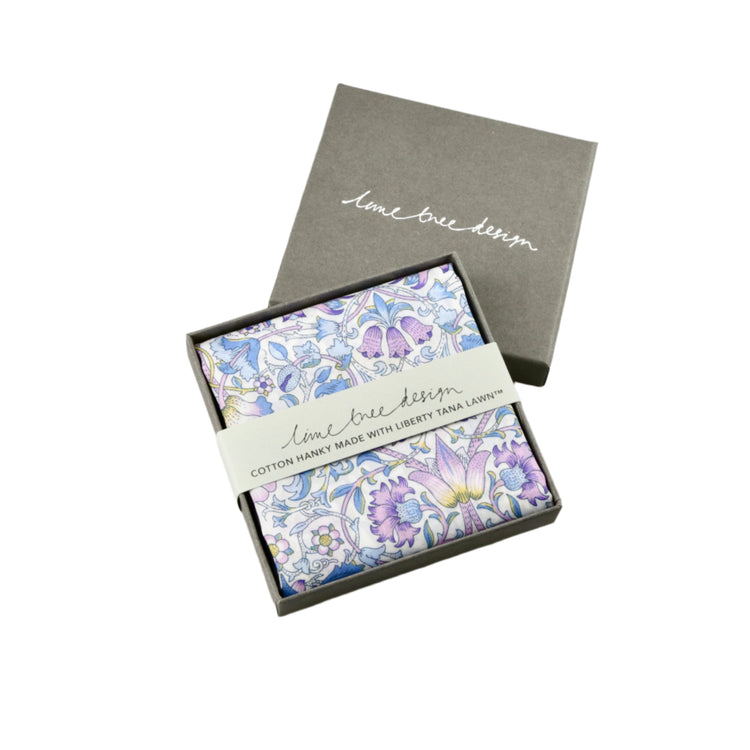Single Boxed Hanky Made with Liberty Fabric