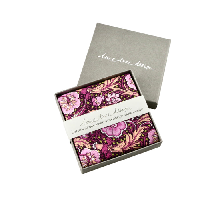 Single Boxed Hanky Made with Liberty Fabric