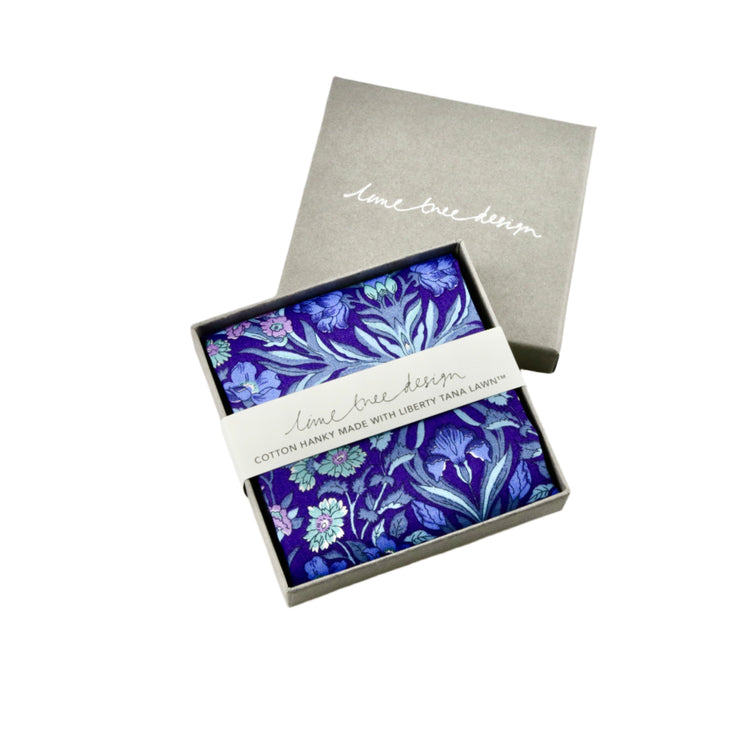 Single Boxed Hanky Made with Liberty Fabric