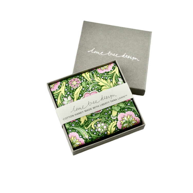 Single Boxed Hanky Made with Liberty Fabric