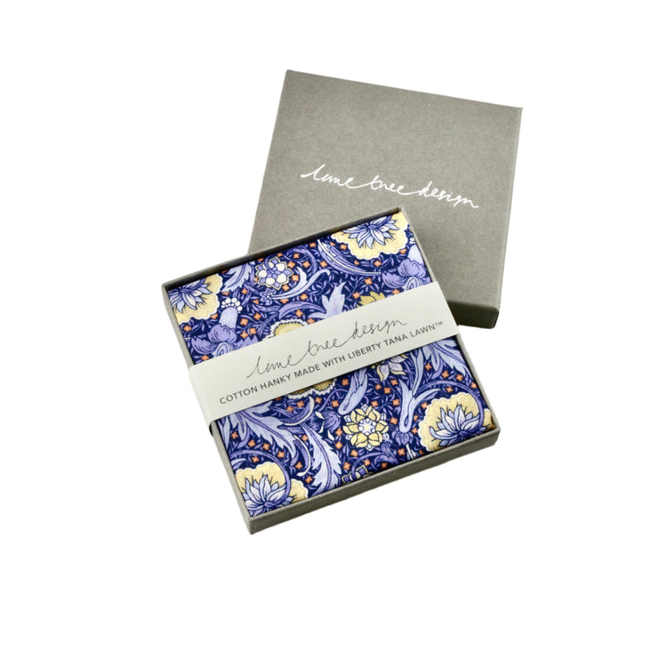 Single Boxed Hanky Made with Liberty Fabric