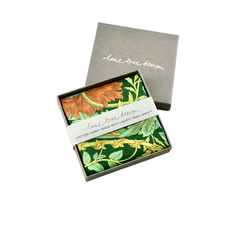 Single Boxed Hanky Made with Liberty Fabric
