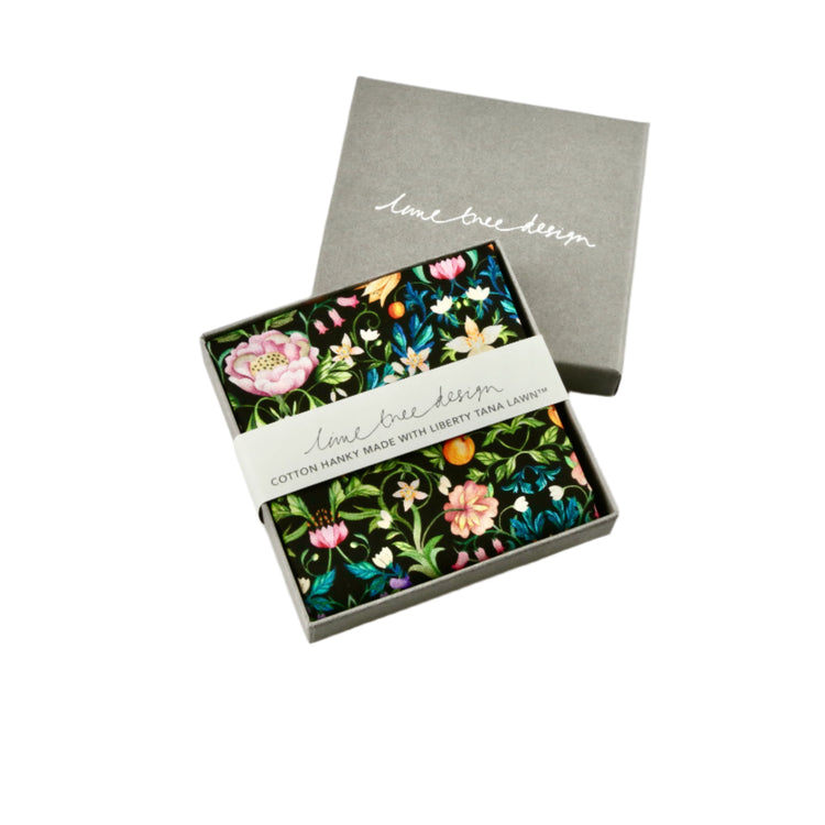Single Boxed Hanky Made with Liberty Fabric