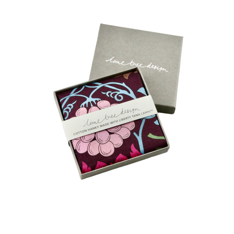 Single Boxed Hanky Made with Liberty Fabric