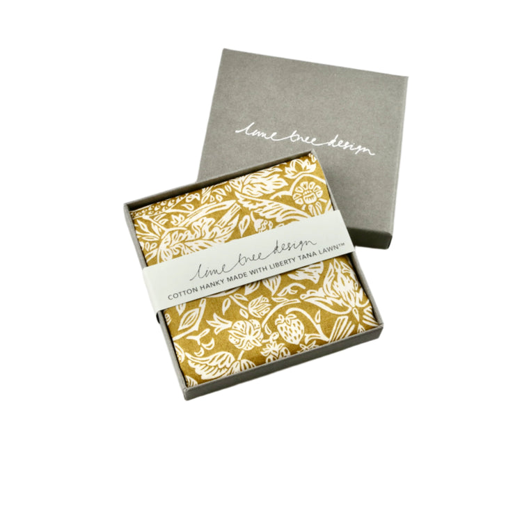 Single Boxed Hanky Made with Liberty Fabric