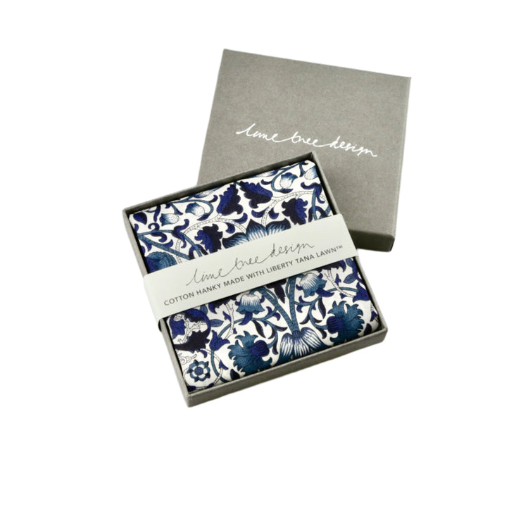 Single Boxed Hanky Made with Liberty Fabric