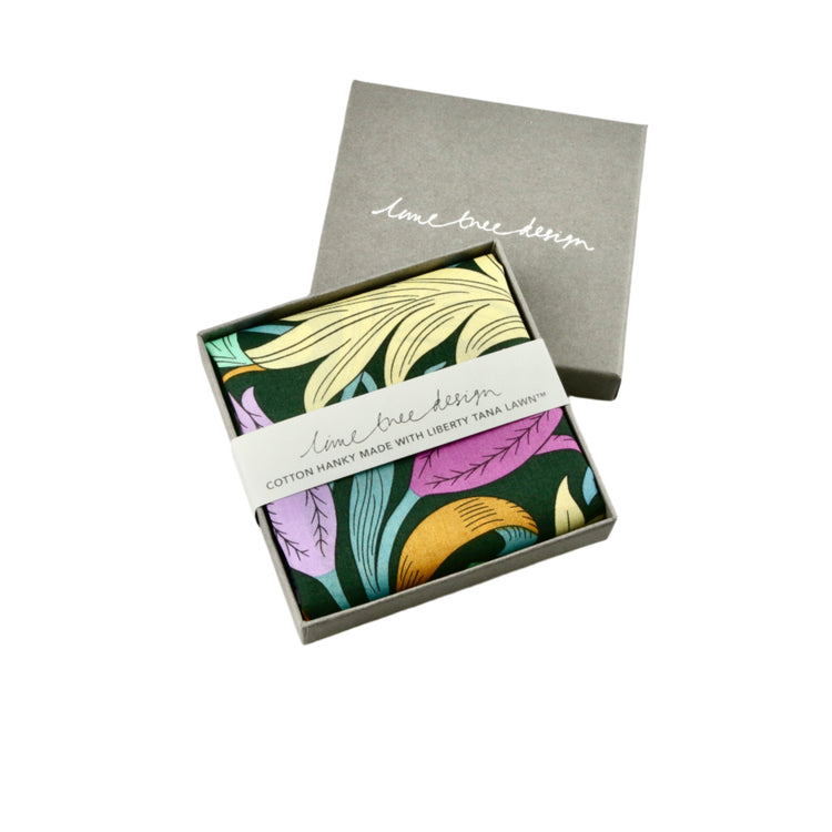 Single Boxed Hanky Made with Liberty Fabric