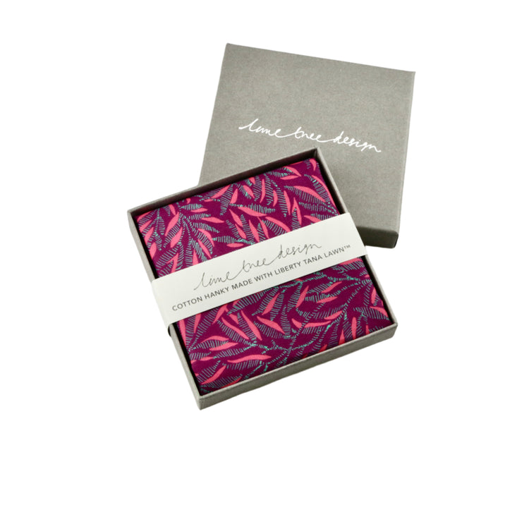 Single Boxed Hanky Made with Liberty Fabric