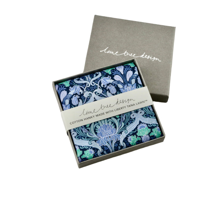 Single Boxed Hanky Made with Liberty Fabric