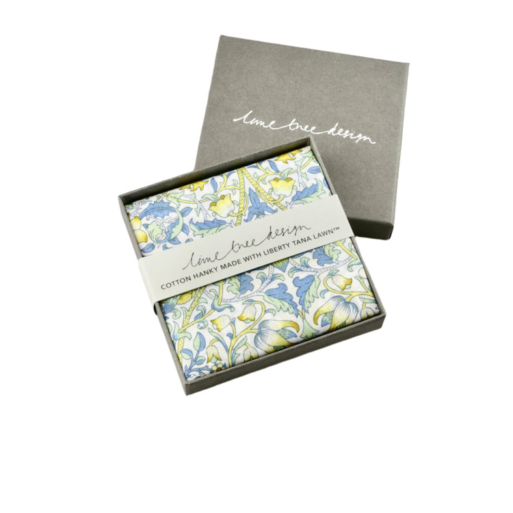 Single Boxed Hanky Made with Liberty Fabric