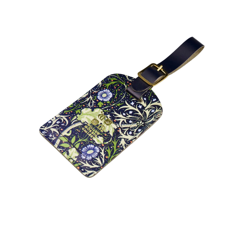 Seaweed Leather Luggage Tag