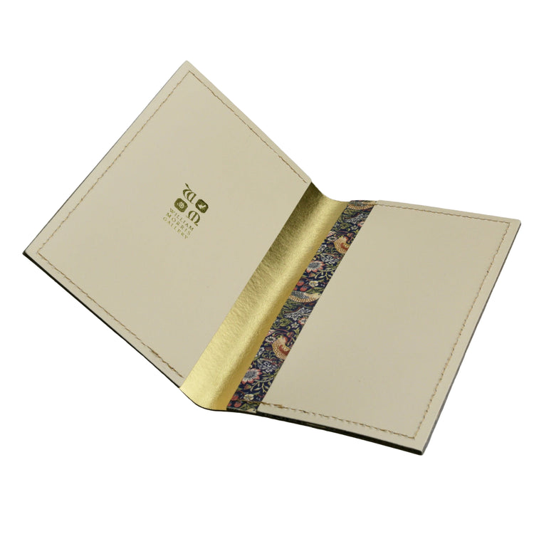 Strawberry Thief Leather Passport Cover
