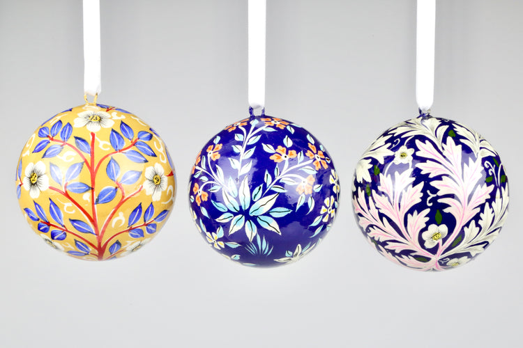 Small Hand-Painted May Morris Baubles