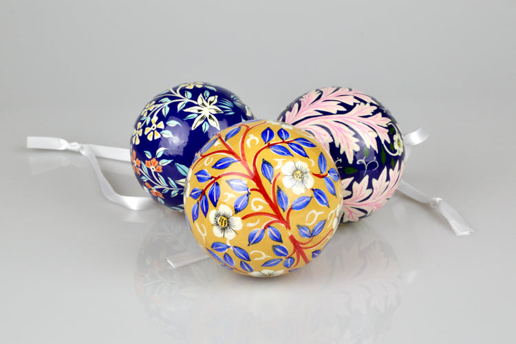 Small Hand-Painted May Morris Baubles