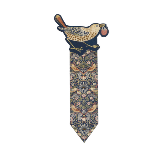 Strawberry Thief Leather Bookmark