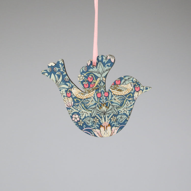 Strawberry Thief 2D Wooden Dove Decoration