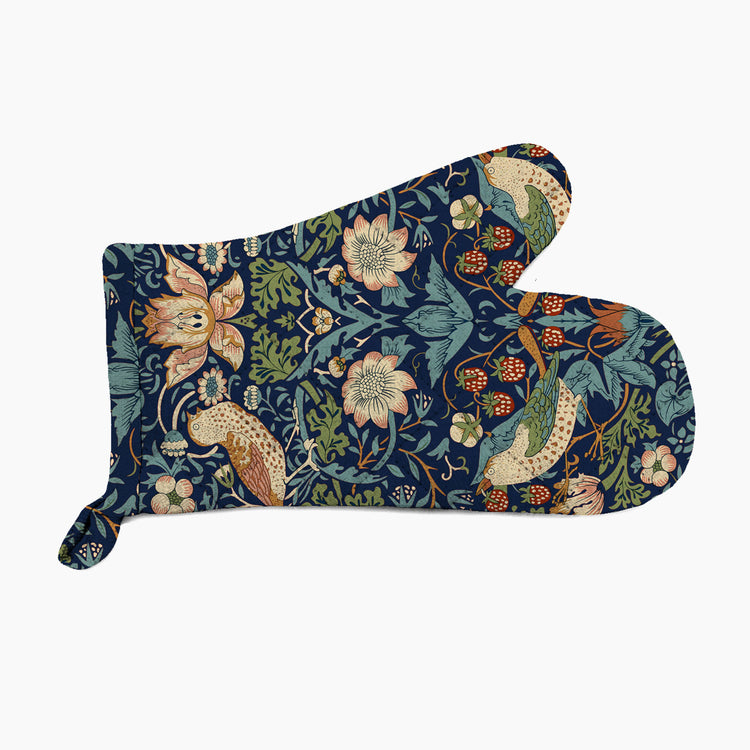 Strawberry Thief Navy Single Oven Glove