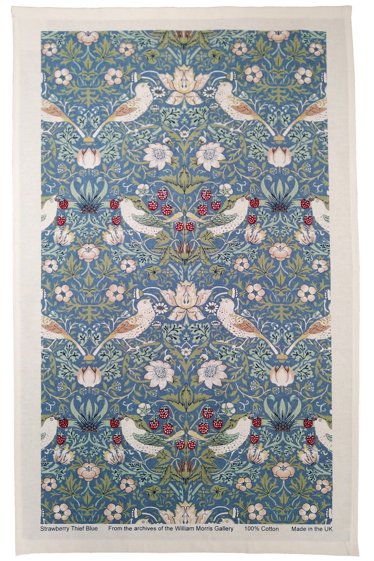 Strawberry Thief Grey Tea Towel