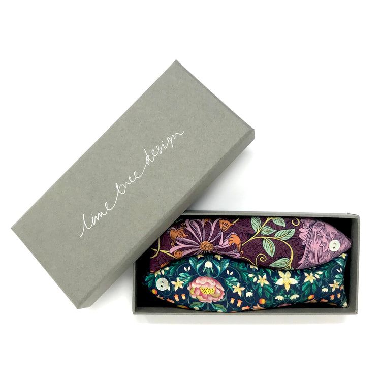 Box of two Lavender Fish made with Liberty Fabric