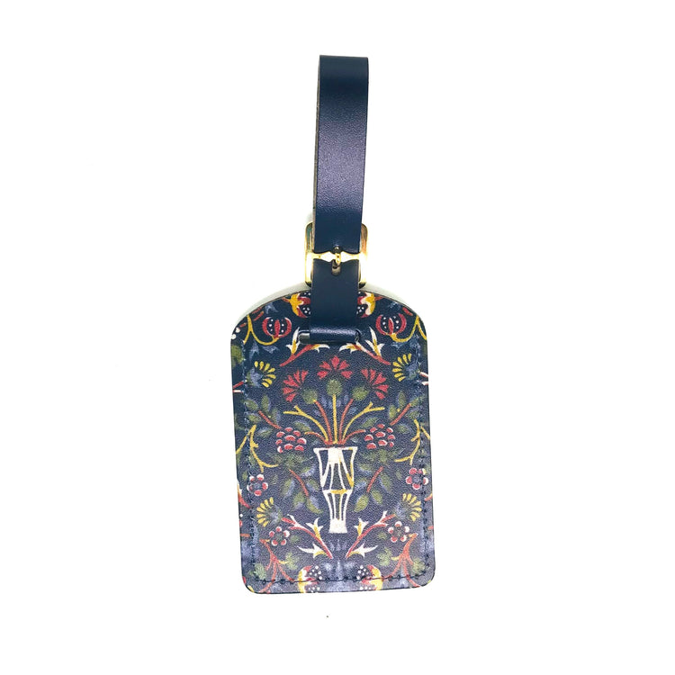 Flowerpot Leather Luggage Tag