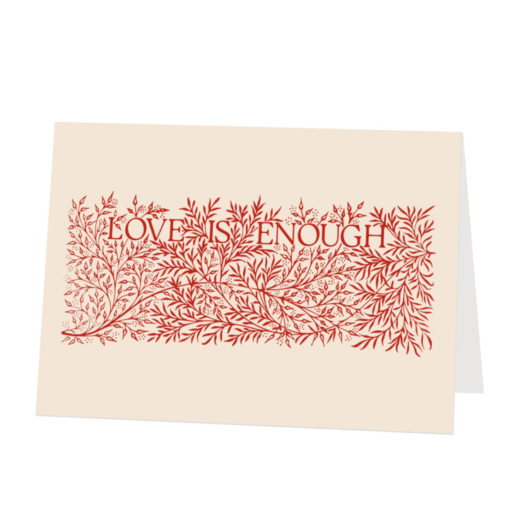 Love Is Enough Greetings Card - Red