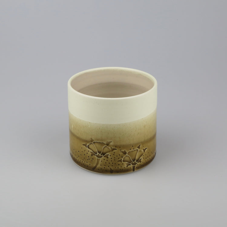 May Morris Hornpoppy Ceramic Planters by Emma Lacey