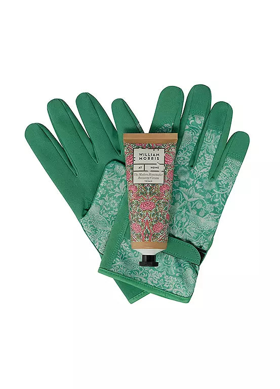 William Morris At Home The Modern Homemaker Gardening Gloves Set in Wooden Box