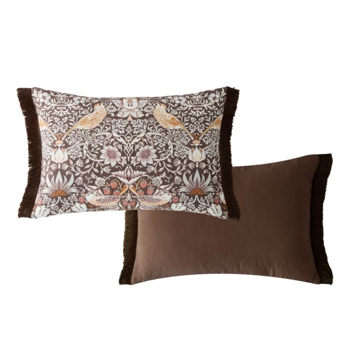 Chocolate Strawberry Thief 40 x 60cm William Morris At Home Cushion
