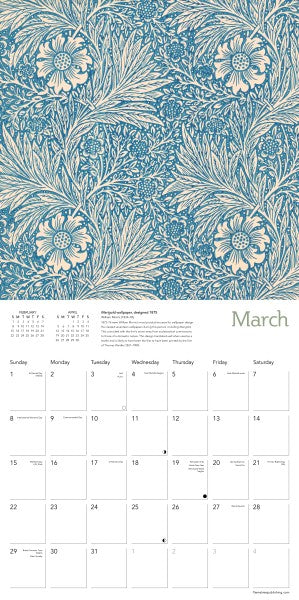 William Morris Gallery Wall Calendar 2026
