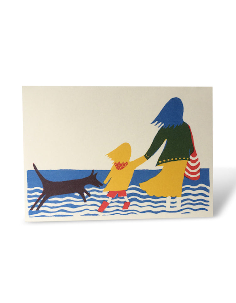 Mother & Child at the Beach Card