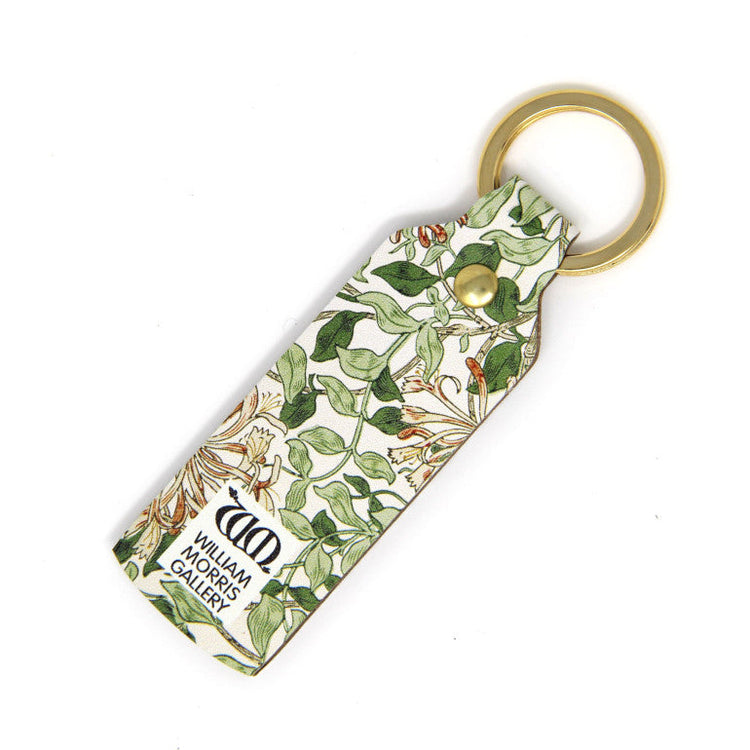 Honeysuckle Leather Keyring (narrow)