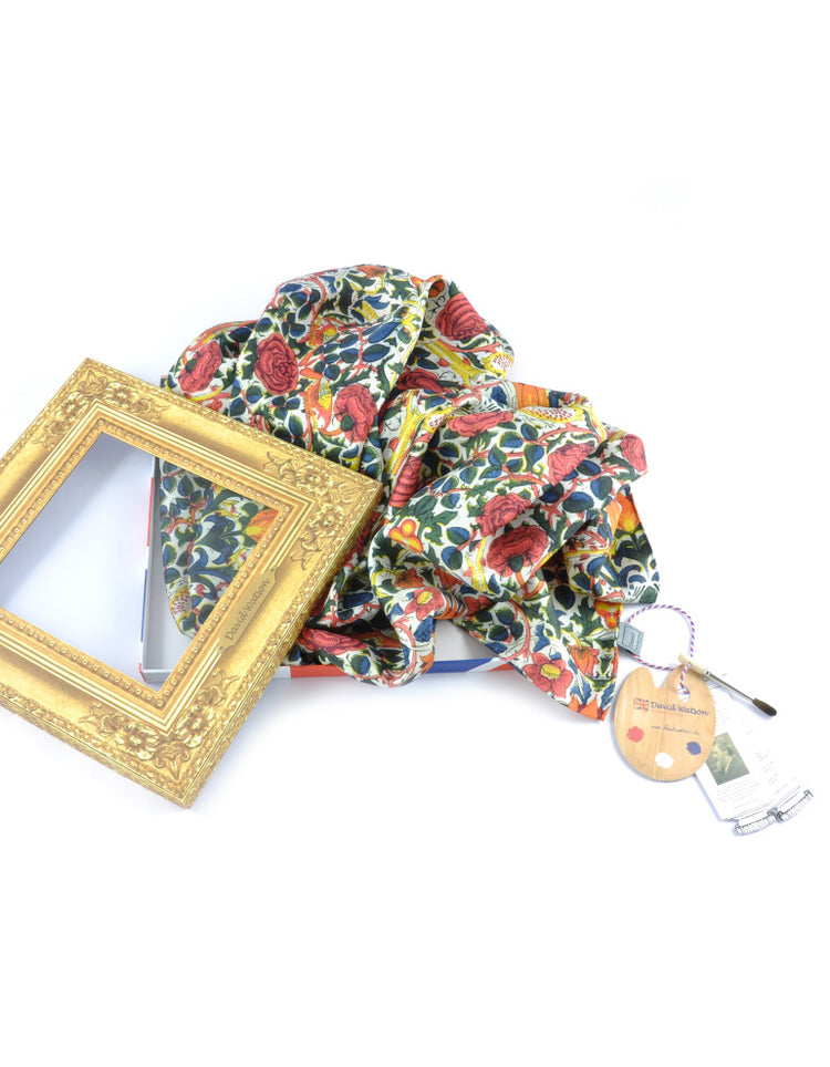 Rose Square Silk Scarf