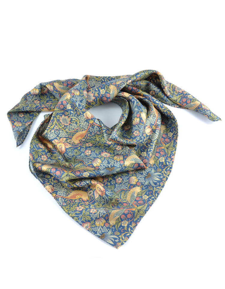 Strawberry Thief Square Silk Scarf